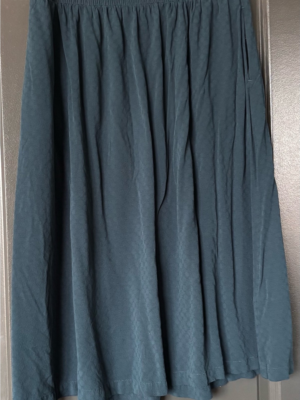 croft & barrow Teal Gathered Midi Skirt